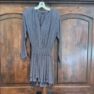 Rails Long Sleeve Gray Dress with Stars